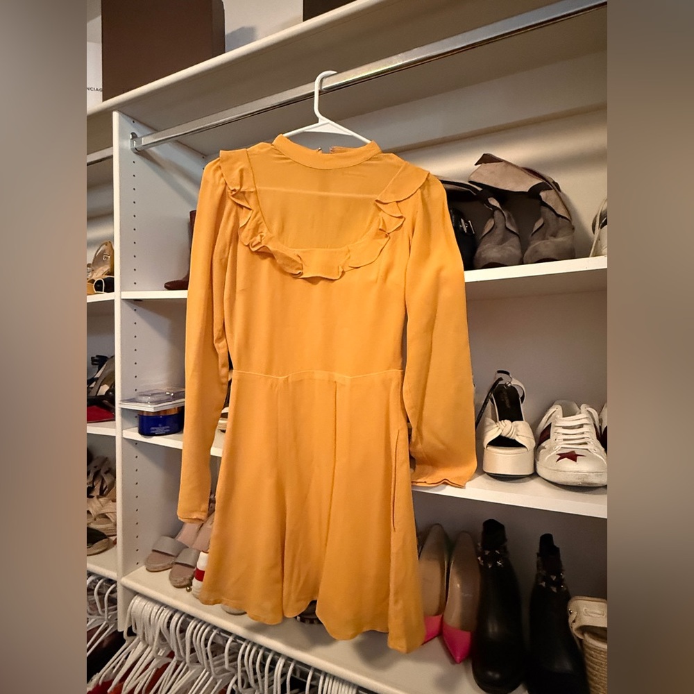 Reformation Golden Mustard mini dress